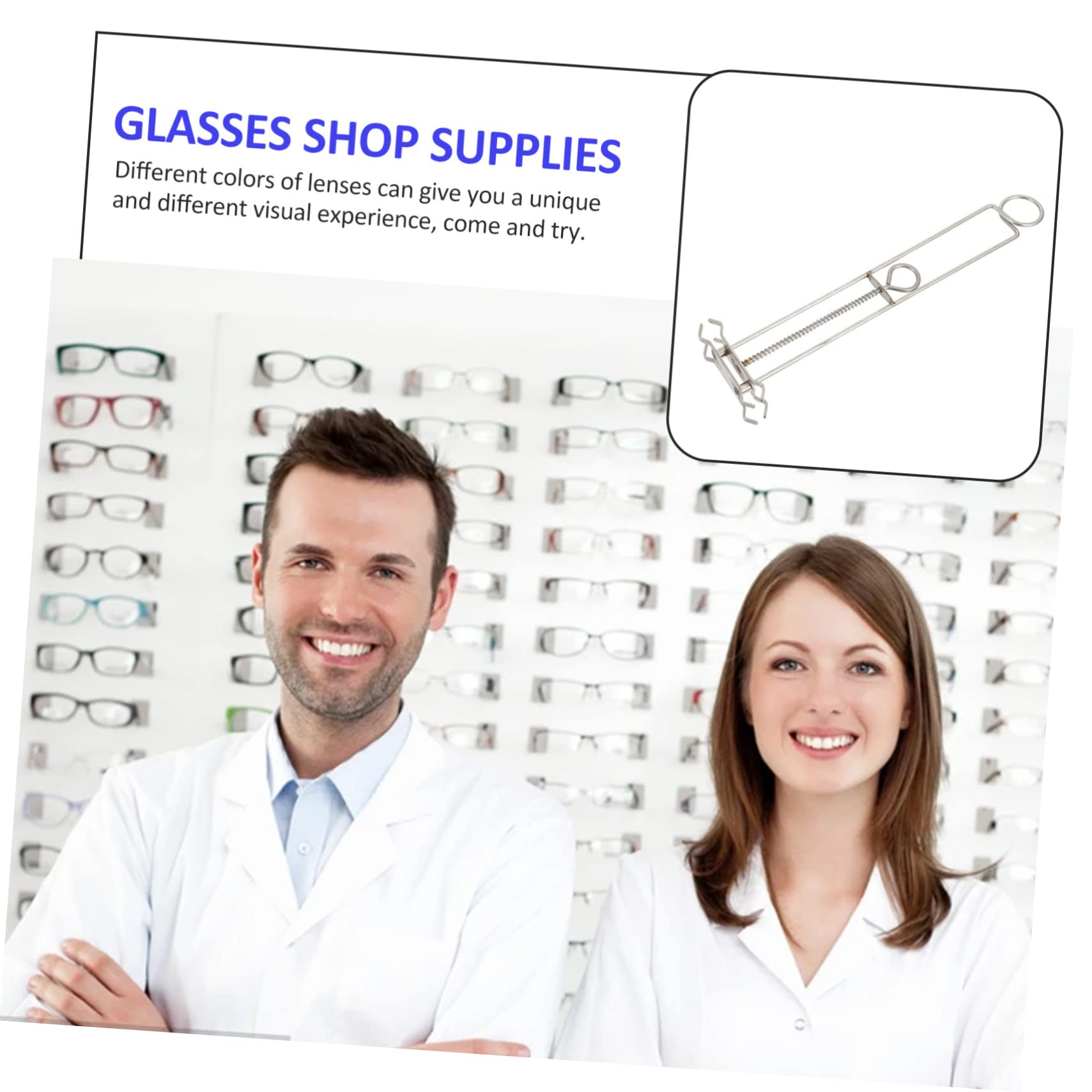 BCOATH Stainless Steel Lens Tinting Stand Tinting Holder for Glasses Spring Tint Clamp Lens Dyeing Tool Eyeglasses Coloring Clip