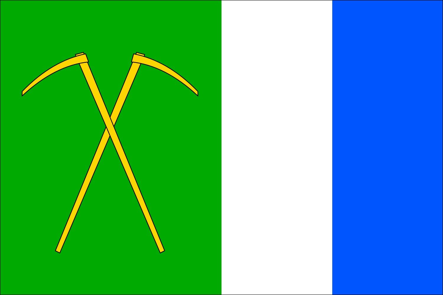 Drapeau Loucna nad Desnou CZ grand drapeau paysage 1.35m² pour pavillon extérieur