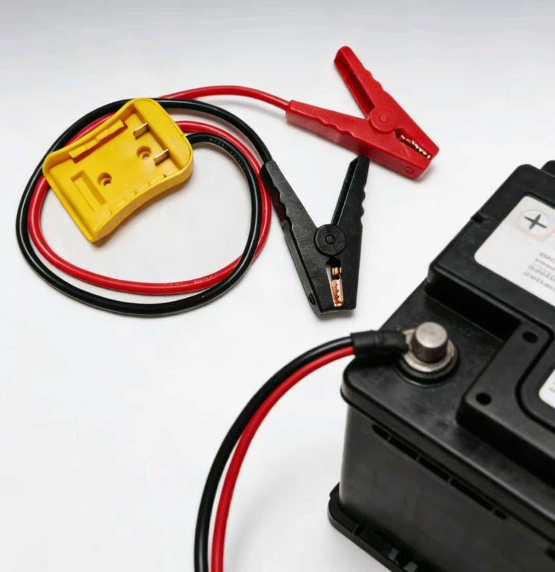 Dewalt Compatible with 20V Batteries, 2-Foot 8AWG Jump Starter, Automotive Emergency Power Supply for Trucks, SUVs, and Sedans (Excluding Batteries)