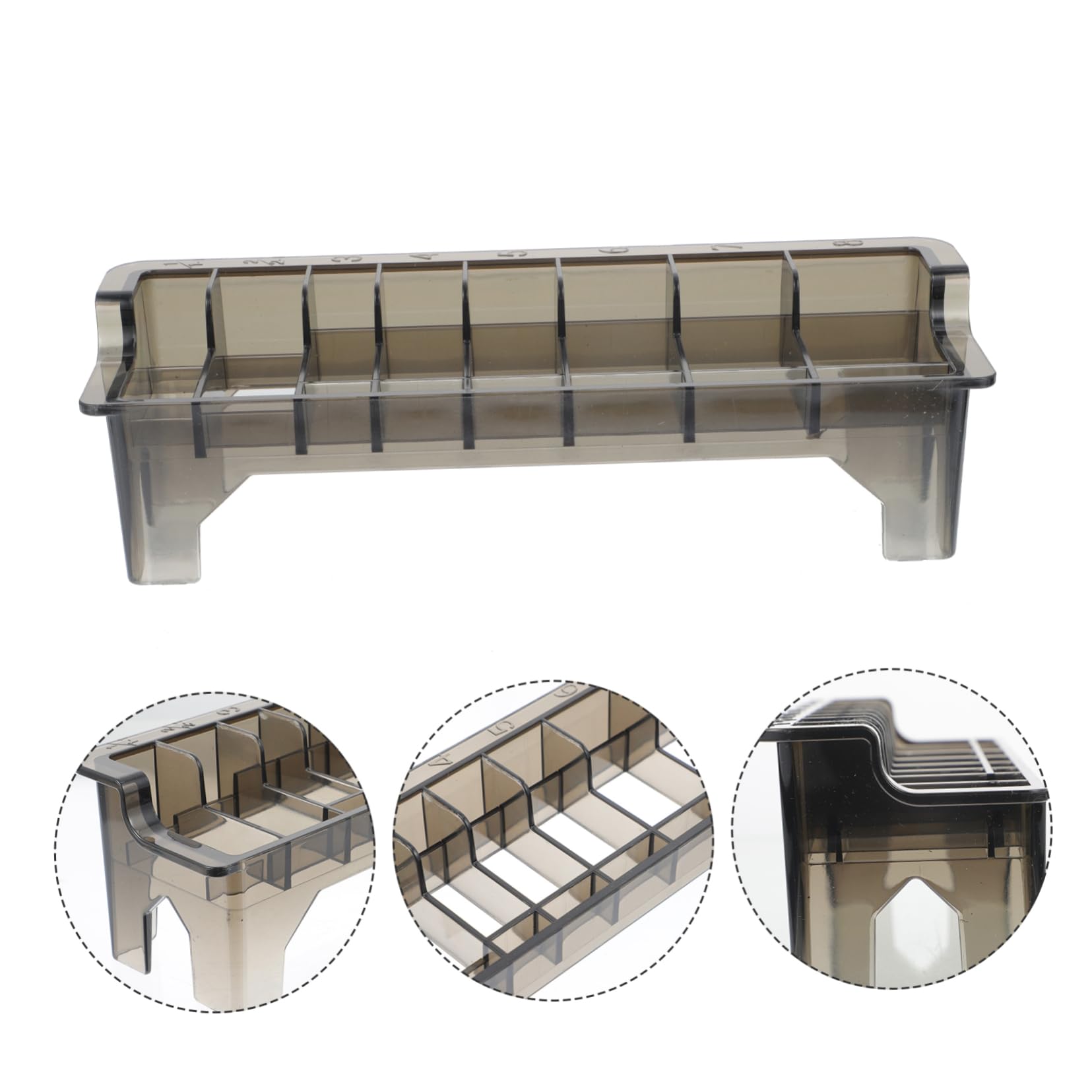 Baluue Barbershop Box Hairdressing Storage Case 10 Grid Electric Shears Comb Holder