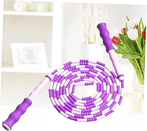 Miniatura 4 de PartyKindom Skipping Rope Lightweight Beaded Jump Rope for Men Women Fitness Training Anti-slip Handles Purple