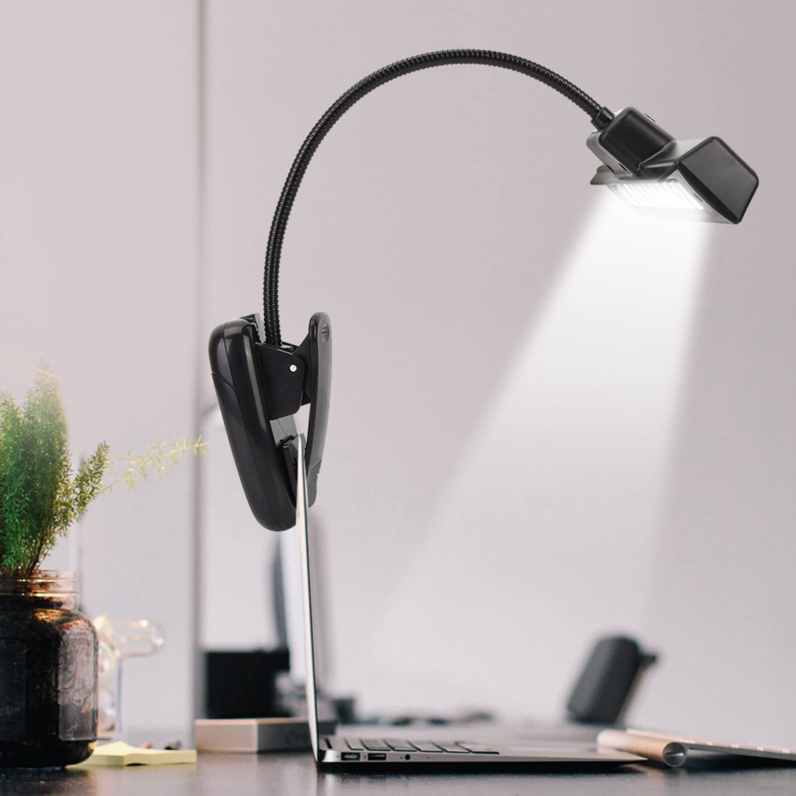Lampada per Lettura, Clip da Collo Flessibile su Leggio da Spartito per Orchestra Portatile Lampada da Lettura USB a LED per Orchestra di Pianoforte