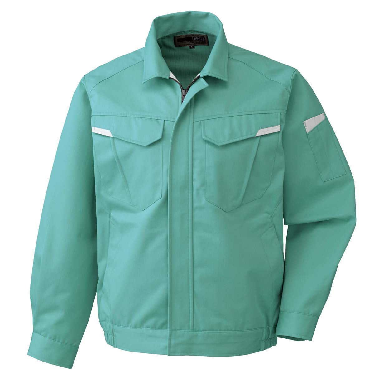 RAKAN 5126 Two-Tone Series Work Clothes, Spring & Summer, Long Sleeve Blouson 48 (Light Grin) 4 l
