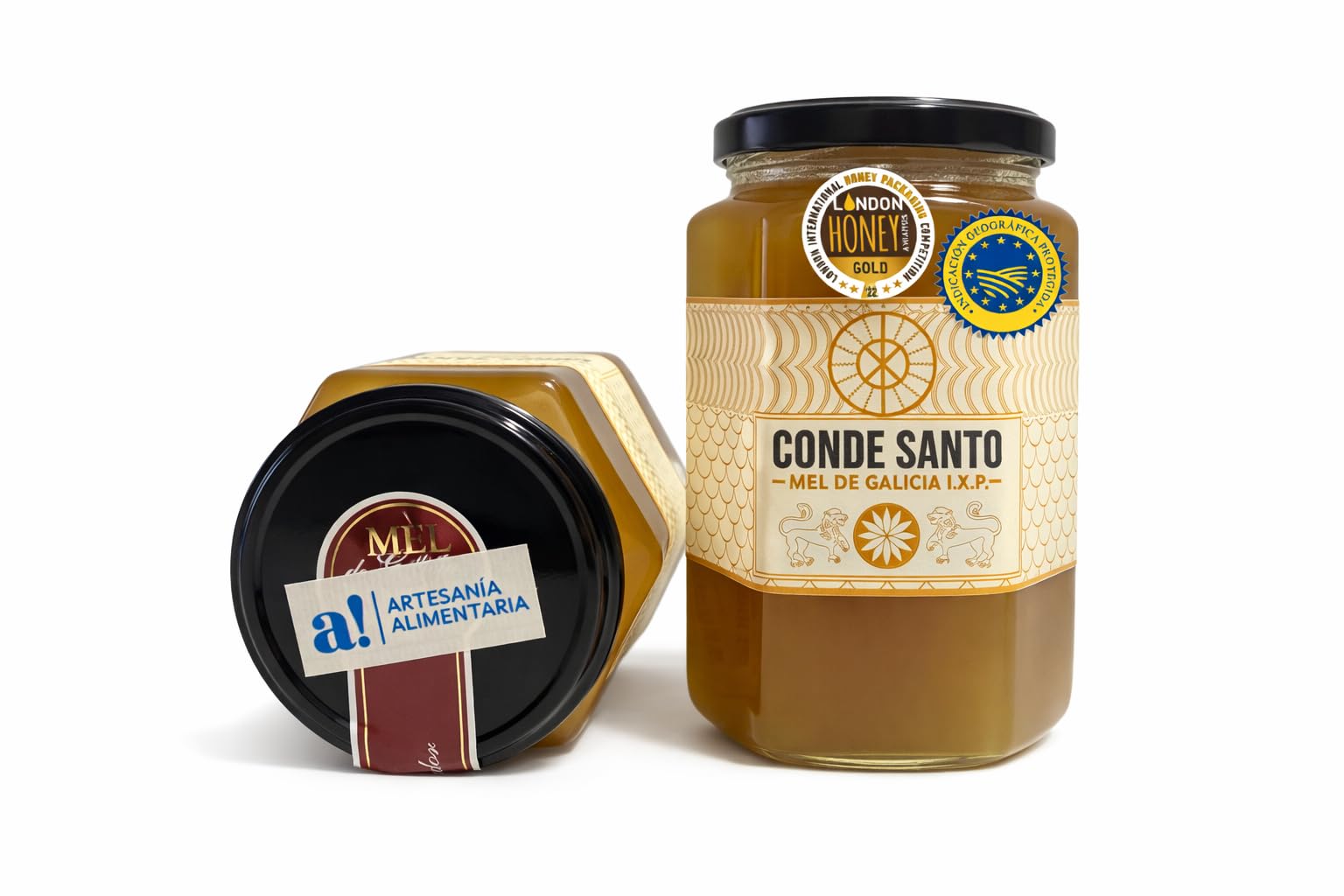 Miel Cruda de Montaña de Galicia IGP 1 kg – 100% Natural Sin Filtrar ni Pasteurizar | Miel Artesanal Directa del Apicultor | Conde Santo — view 9