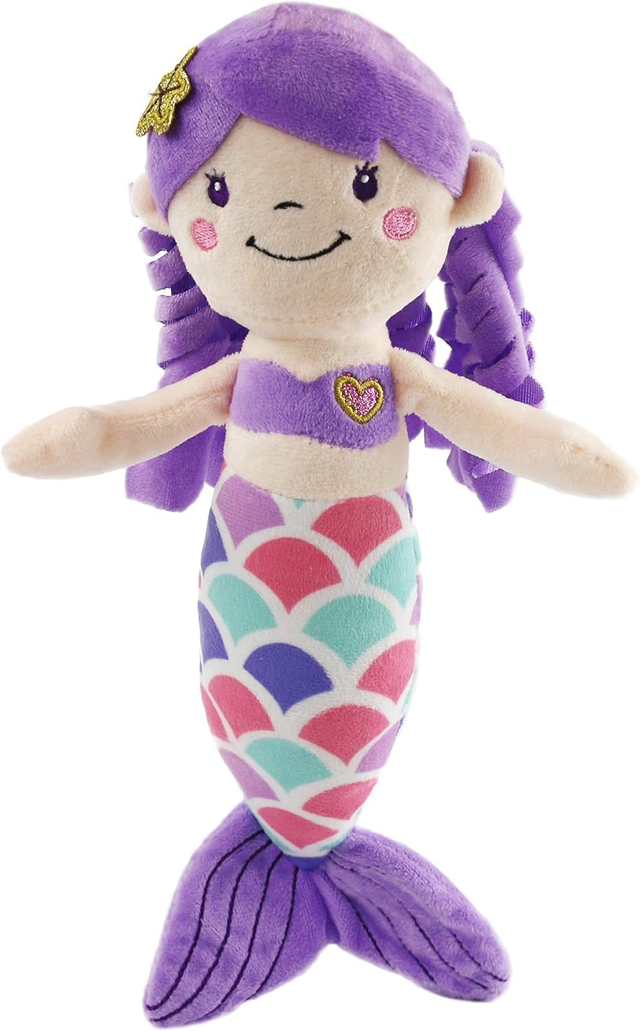 12'' Purple Mermaid Stuffed Animal Soft Cute Adorable Mermaid Princess Plush Toy Doll Birthday Children's Day Decors for Toddler Girls (Purple)