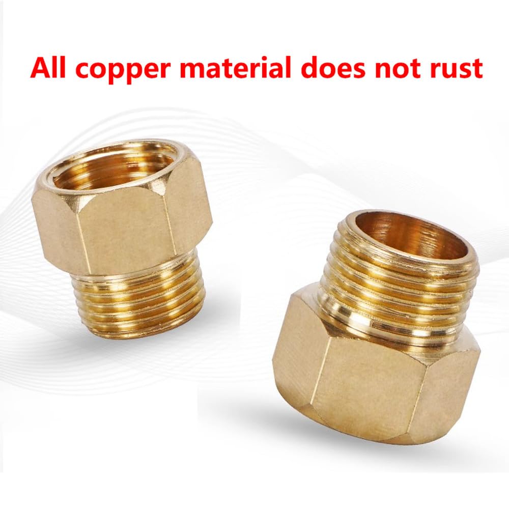 Conversión de medidor de presión Masculino a Femenino Conversión de la articulación de Cobre Ajuste del acoplador rápido del acoplador 1/8 "1/4" 3/8 "1/2", M03, F04,10 PCS