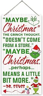 Christmas Decor Sign, Christmas Hanging Wooden Signs, Winter Decorative Wall Signs, Rustic Winter Wood Door Sign, Farmhouse Outdoor Wood Xmas Decor, Xmas Wall Art 6x12 Inches