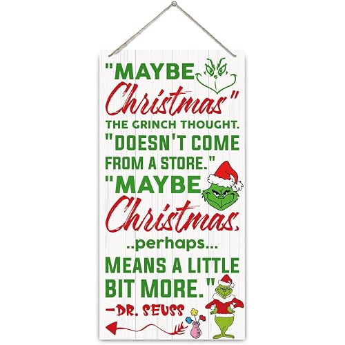Christmas Decor Sign, Christmas Hanging Wooden Signs, Winter Decorative Wall Signs, Rustic Winter Wood Door Sign, Farmhouse Outdoor Wood Xmas Decor, Xmas Wall Art 6x12 Inches