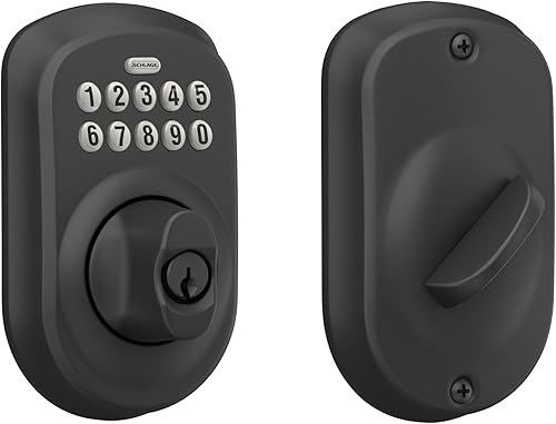 Miniatura 8 de Schlage - Cerrojo de seguridad Plymouth BE365 PLY 626 con teclado, cerradura de entrada electrónica sin llave, cromo satinado Cromo satinado,Bronce
