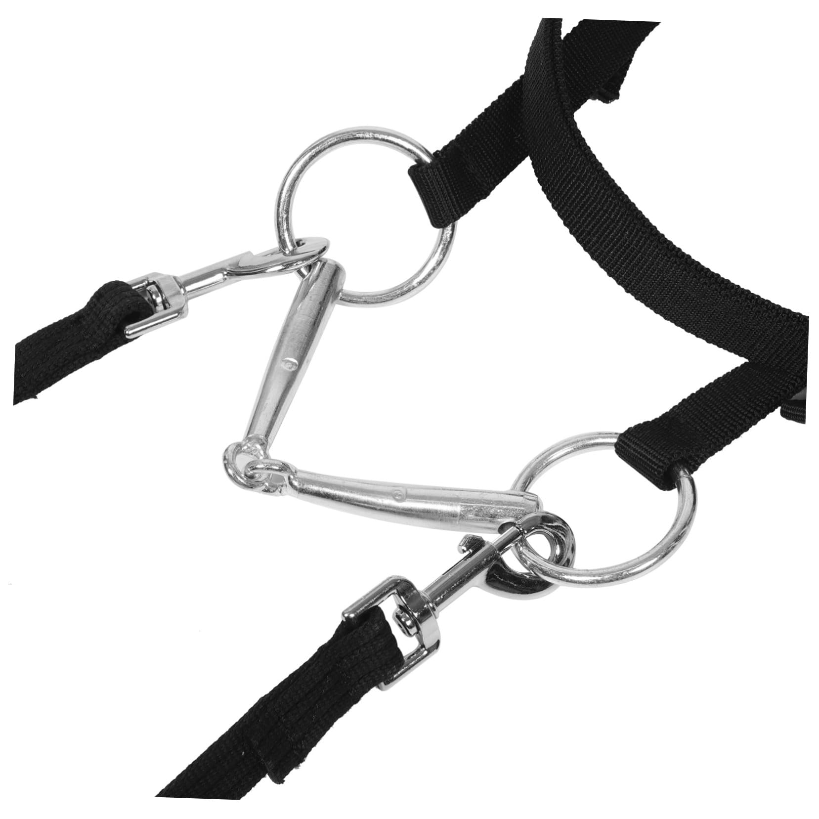 Cavezza in Nylon per Cavalli Giovani e Piccoli Design Ergonomico per Esperienza di Equitazione Sicura, Colore Nero, per Addestramento e Monta