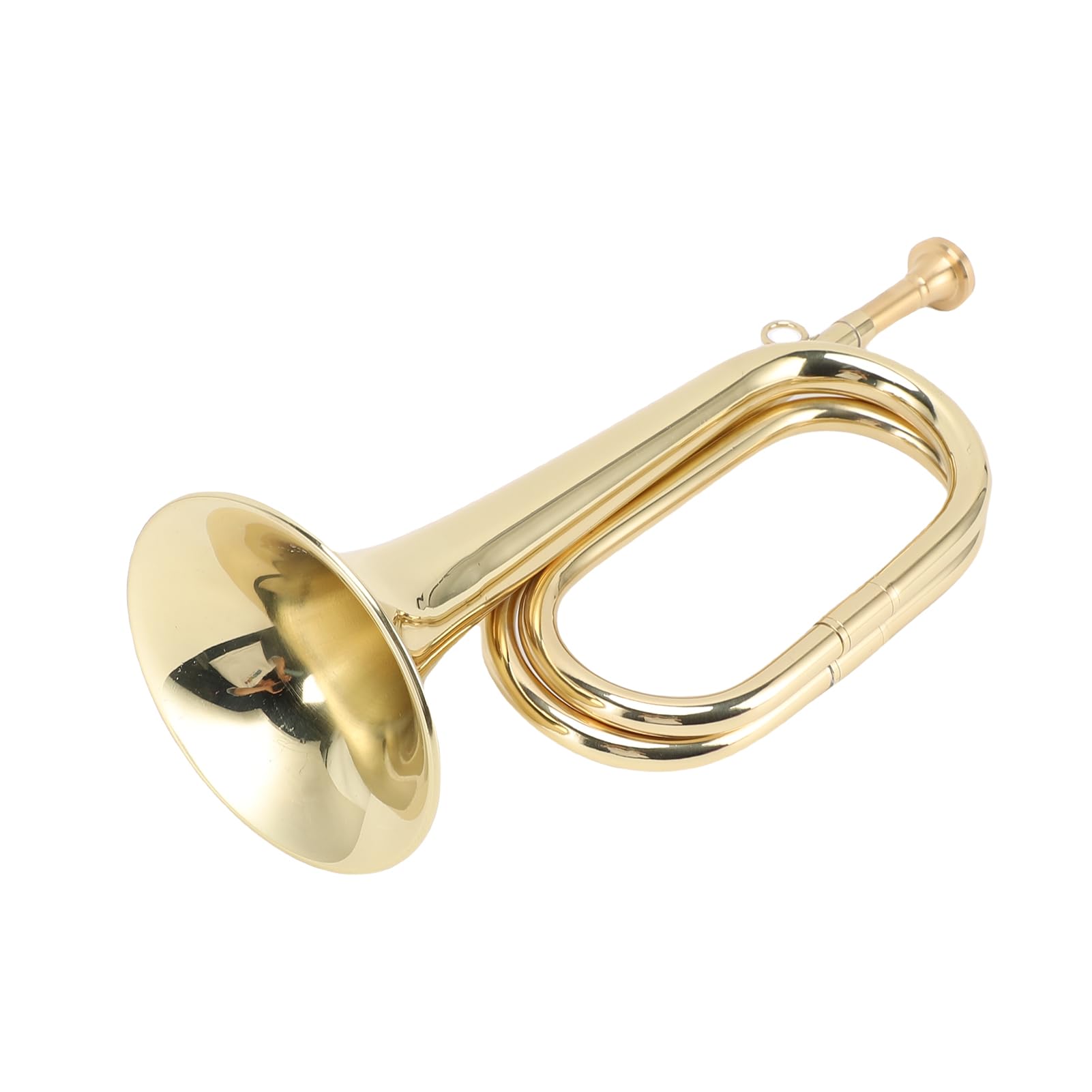 Cryfokt Trąbka Mosiężna Bb Key Bugle ze Zdejmowanym Ustnikiem Rękawiczki ze ściereczką do Czyszczenia do Występów w Szkole Zespołowej, Profesjonalny Zestaw Instrumentów dla Początkujących Uczniów