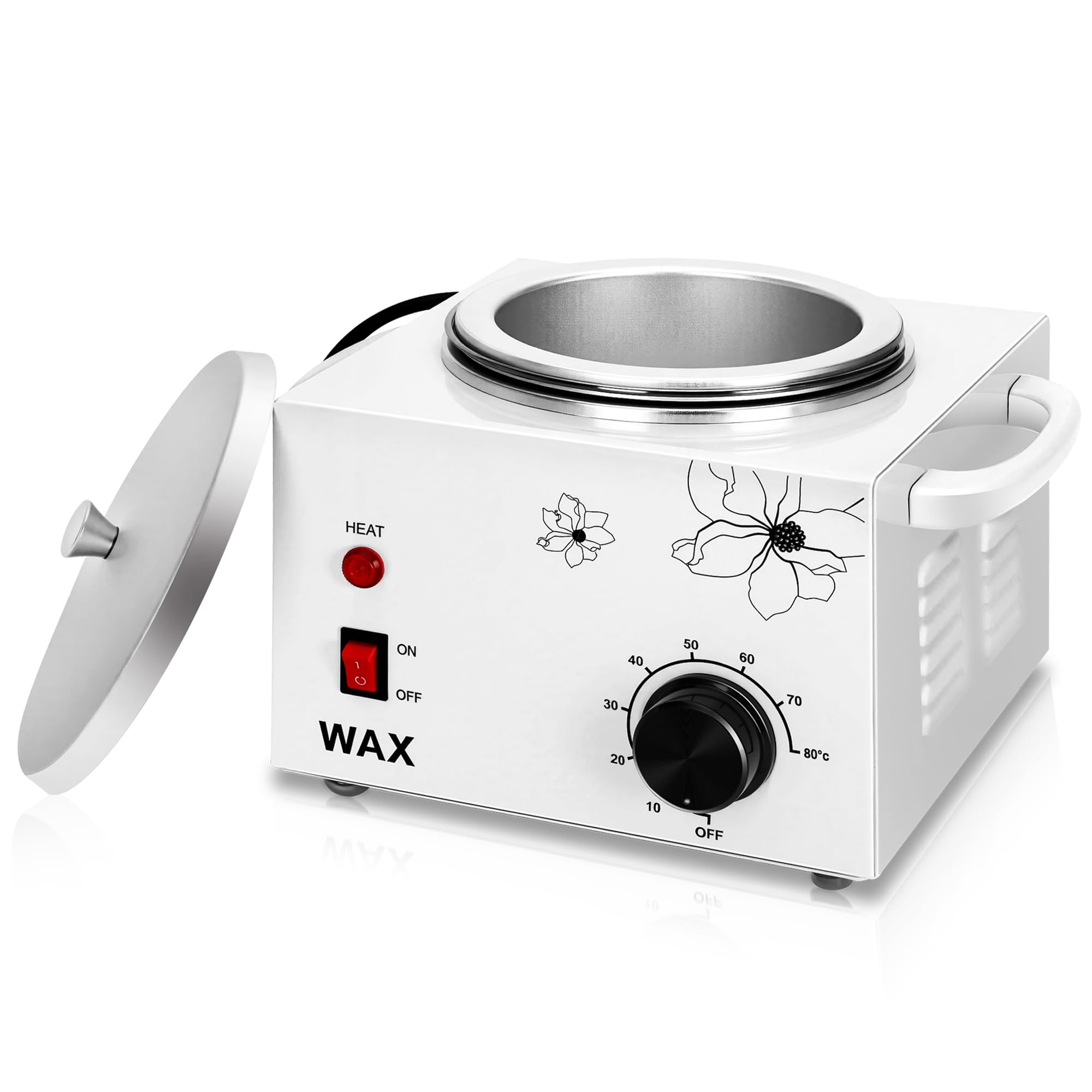 Professional Electric 1.5lb Wax Pot for Hair Removal,Single wax wammer with adjustable temperature Settings of 0-80°C,Wax Heater Machine for Body,