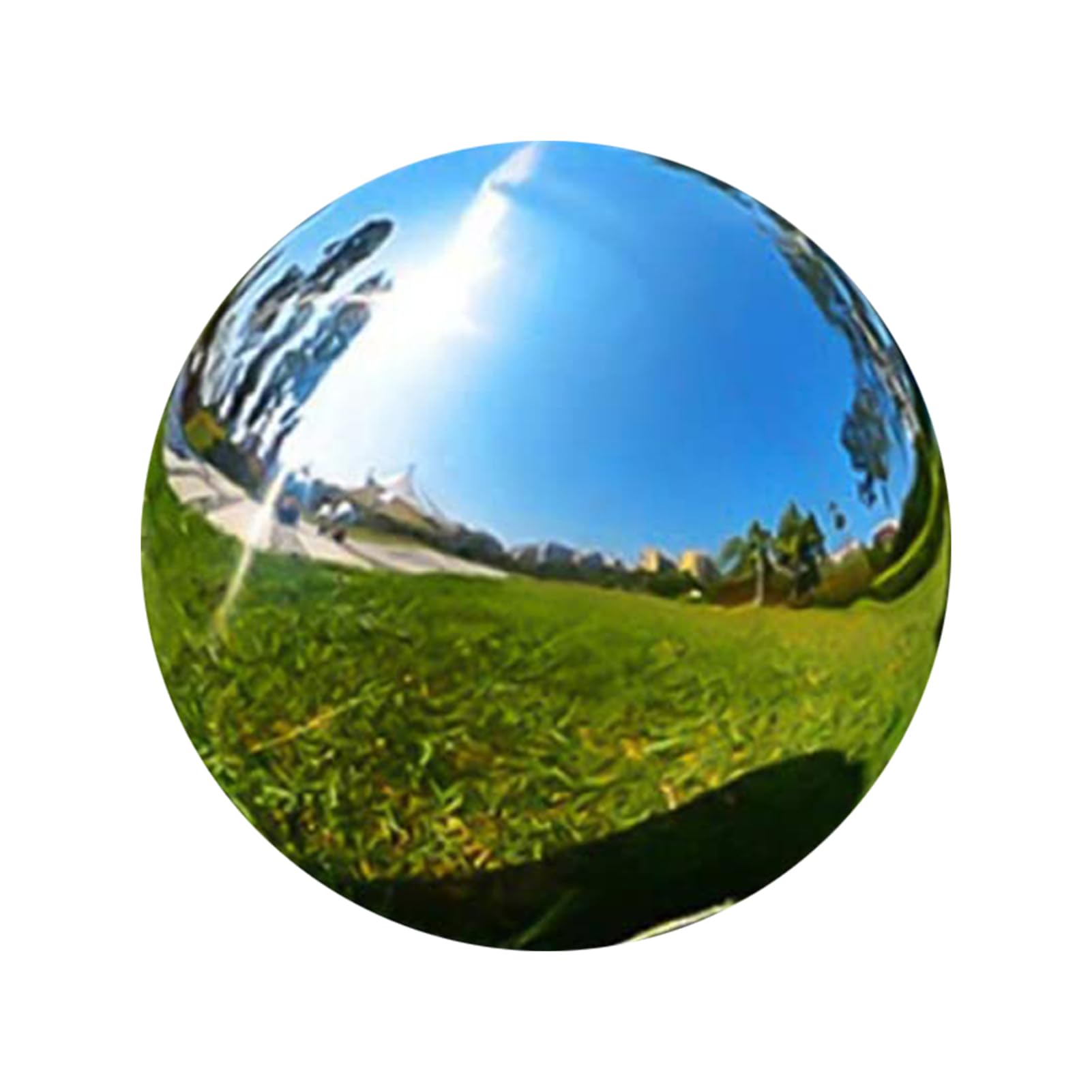 POCHY Garden Gazing Ball, Outdoor Large Stainless Steel Hollow Ball Mirror Reflective Beauty Globe Floating Pond Balls Ornament,35cm