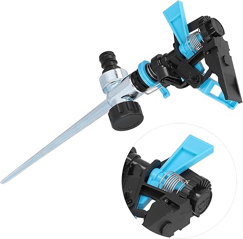 Miniatura 3 de Fydun Aspersor automático giratorio de 360 para césped y jardín, herramienta de riego de plástico, amplia gama de usos (boquilla de plástico)