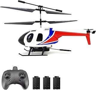 CIADAZ Helicóptero de controle remoto 480P câmera 2,4 GHz Drone de controle remoto giroscópio estabilização One-key Take-off Landing Toy presente para meninos meninas adultos 3 baterias