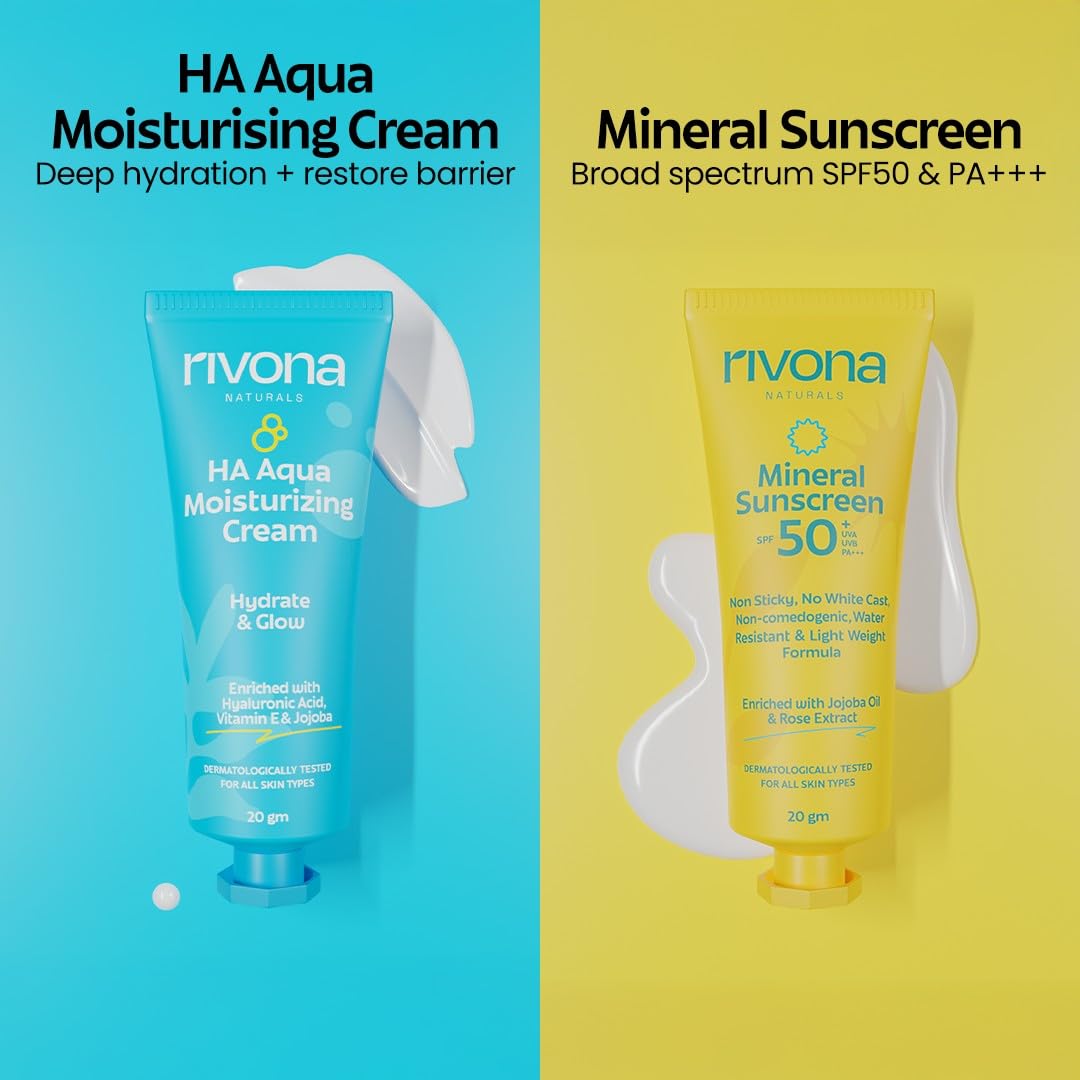 Rivona Naturals Skincare Travel Kit PO4 | Sunscreen UV protection, Face wash, Face cream, Cleansing balm | For Men & Women |100% Vegan, Natural, Cruelty free | All skin types 2