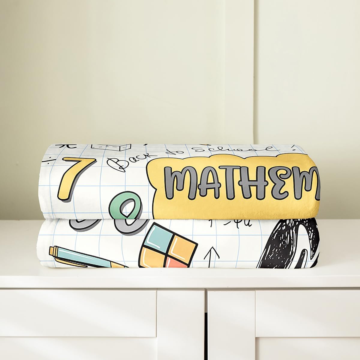 Erosebridal Math Equation Blanket Throw 50x60 All Season Mathematics Throw Blanket for Kids Boys Girls Warm Science Students School Educational Fleece Blanket Child Sofa Bed Couch Decor