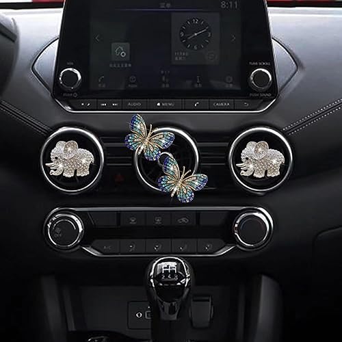 Miniatura 9 de Clips de ventilación con diseño de mariposa brillante, 4 piezas de ambientadores de aire para automóvil, clips de ventilación para difusor de