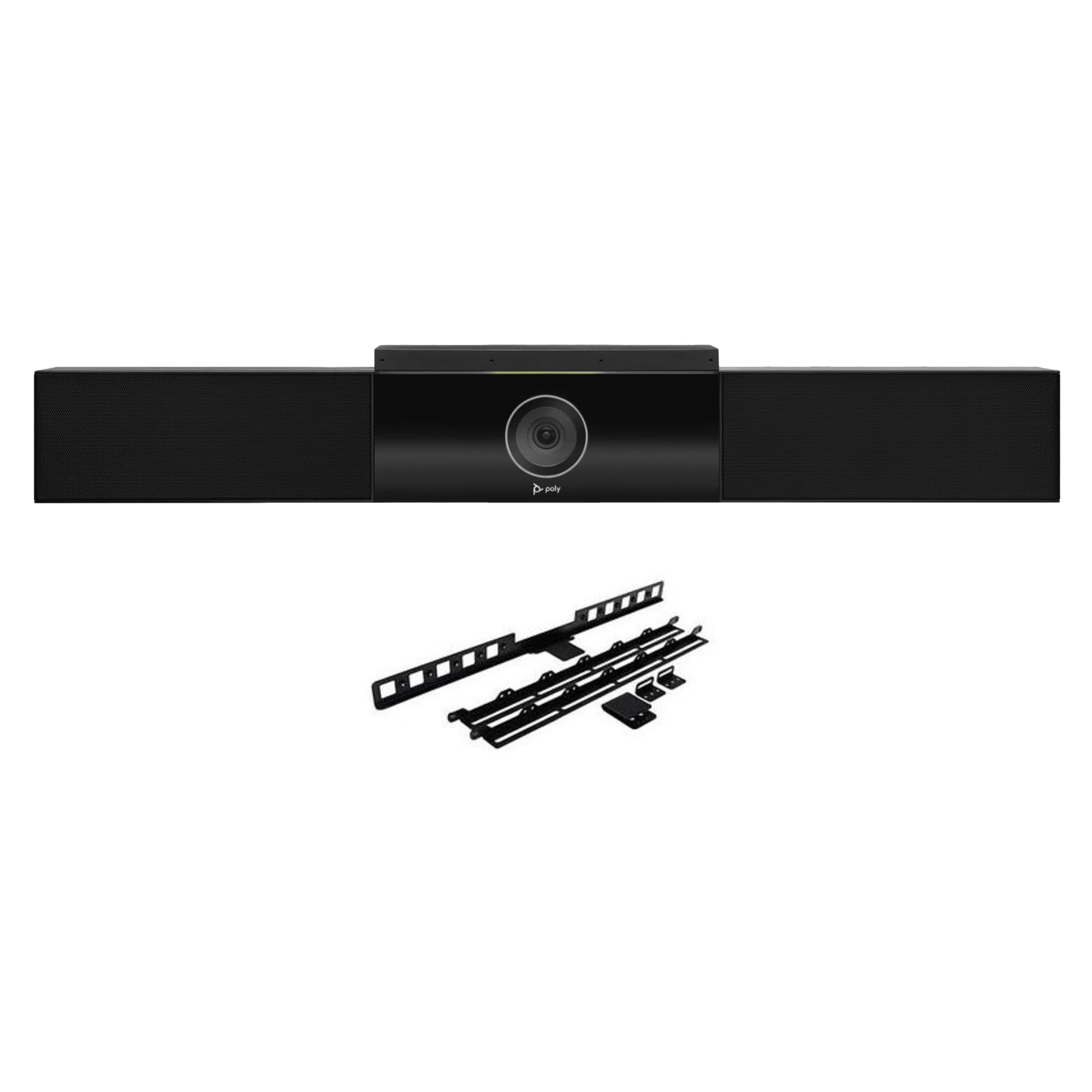 Poly Studio 4K UHD - Cámara de videoconferencia USB todo en uno con soporte para pantalla VESA, matriz de micrófonos de seis elementos, altavoces estéreo, DirectorAI, marco de altavoces, certificado