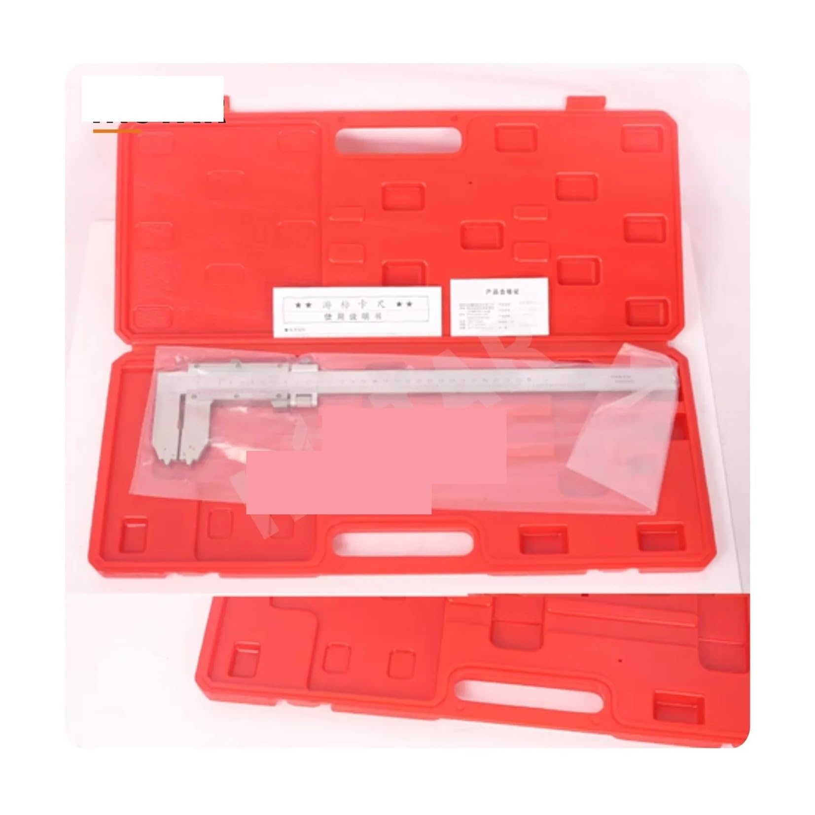 Calibrador Vernier digital con brida, 0-500 mm, 0-600 mm, 0,01 mm, calibrador mecánico de 0,02 mm, ranura for sello de aceite, acero inoxidable DIN(Digital 0-500mm)