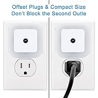 Vista 3 de Uigos LED Night Light Lamp with Smart Sensor Dusk to Dawn Sensor, Daylight White, 0.5W Plug-in, 6-Pack
