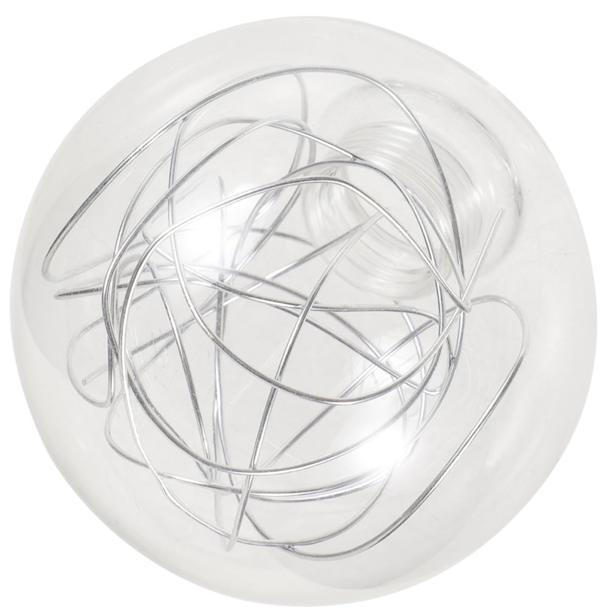 Operitacx Light Bulb Cover Globe Lamp Shade Silver Aluminium Wire 100Mm Diameter Replacement Glass Shade for Pendant Lighting in Bedroom and Living Room