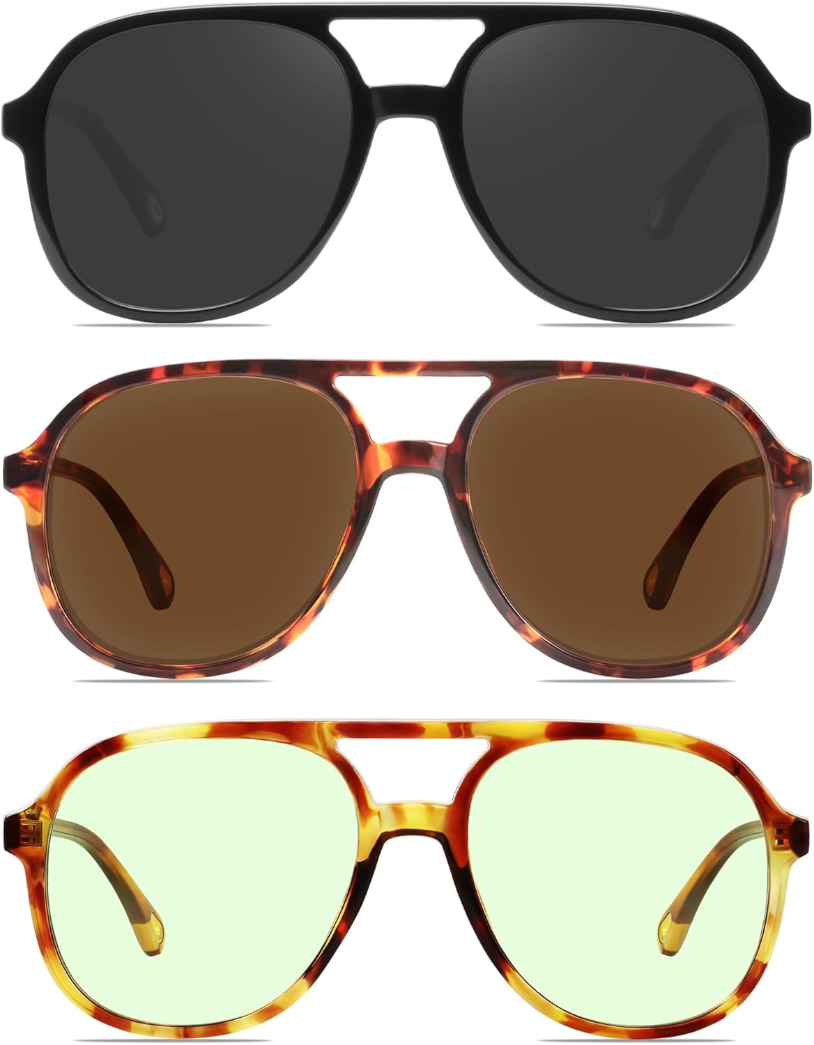Retro Square Aviator Sunglasses