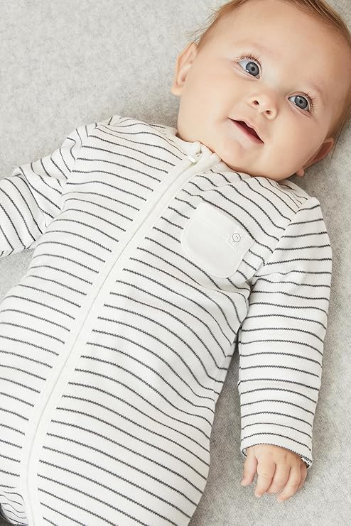 MORI Baby Unisex Clever Pajamas with Two Way Zip - Viscose from Bamboo - Jumpsuit Footed Nightwear for Toddler Boys and Girls - Image 3