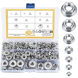 Ywchoshe 190 Stk Flanschmuttern Set ECC-026