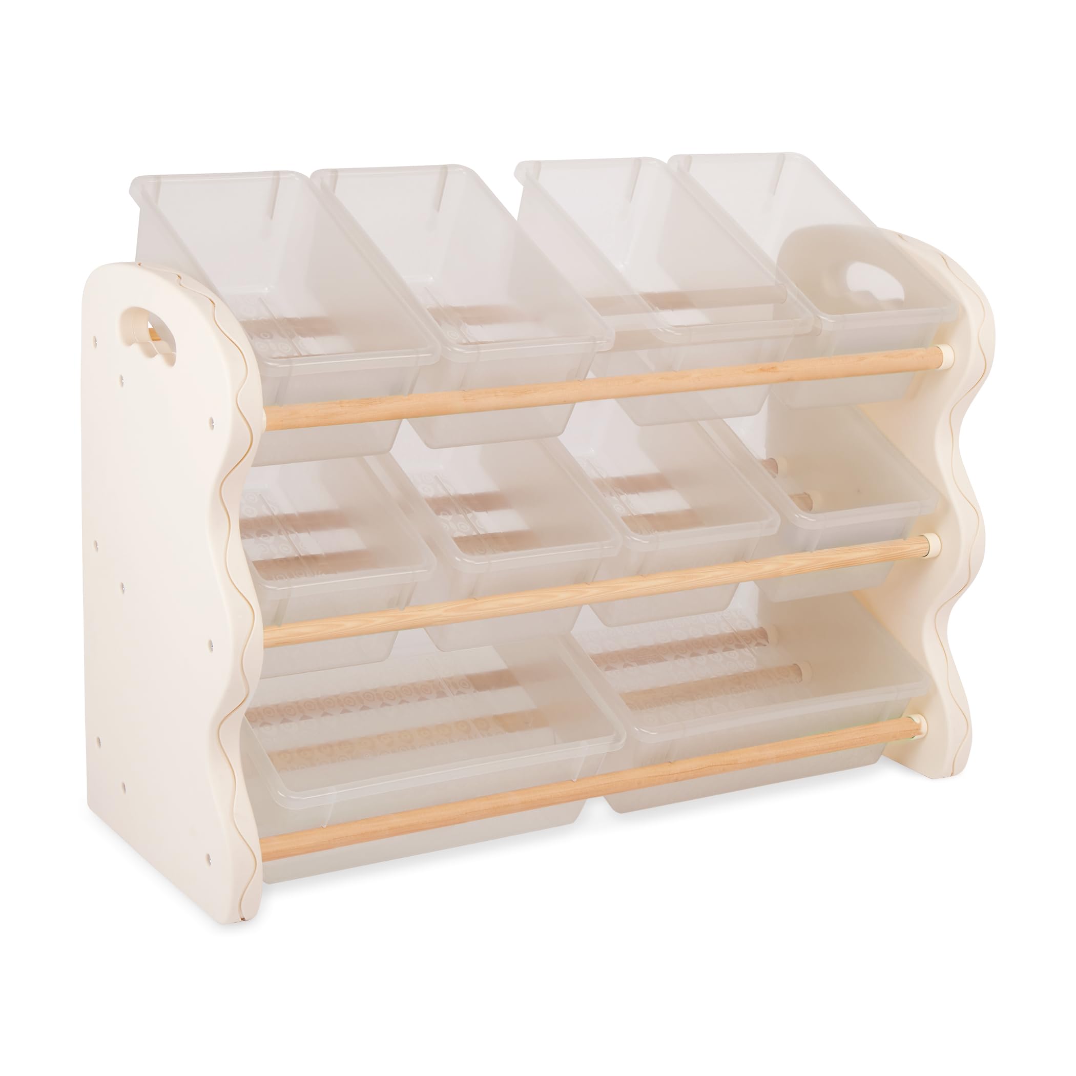 B. toys – Toys Storage Organizer – 10 Stackable Toy Bins – Kids Room Storage Unit – Playroom Furniture – 3+ Years– Totes Tidy