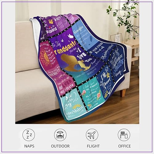 Miniatura 4 de Grandma's - Manta suave de 50 x 40 pulgadas para nieta para cumpleaños, Navidad, graduación, día de la madre, boda, aniversario