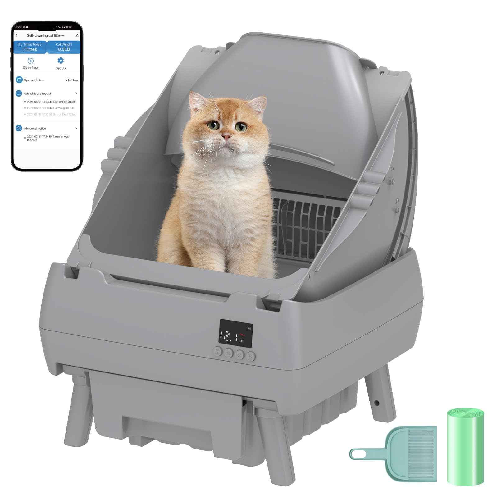 Cegimus Automatic Cat Litter Box in Grey