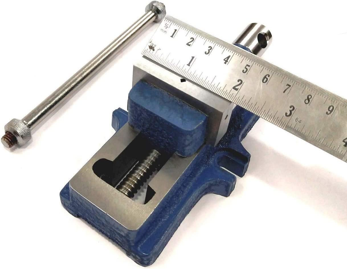 Buyohlic Tornillo de banco autocentrante con base fija, rígido y resistente (5 cm de ancho de la mandíbula: 50 mm)