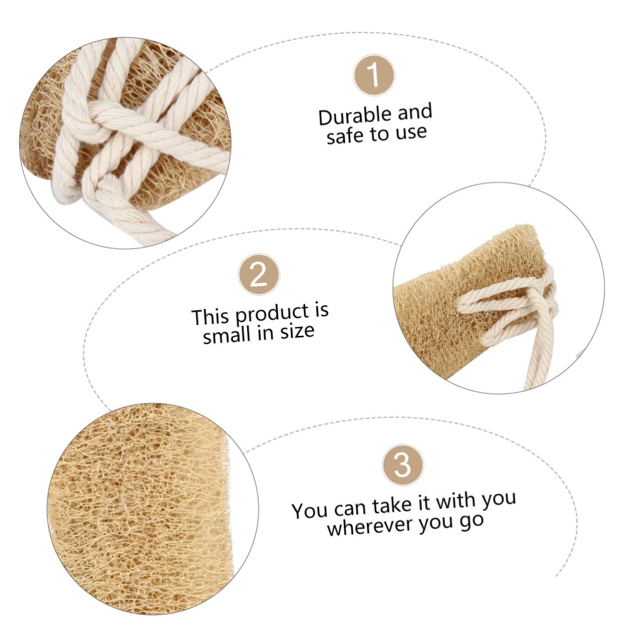 MAGICLULU 3 Pz Asciugamano Da Bagno in Luffa Scrubber Per La Schiena in Luffa Cinghia Del Corpo Del Bagno Spugna Di Luffa Naturale Spugne Cintura Da Bagno Fibra Vegetale Naturale Glassato