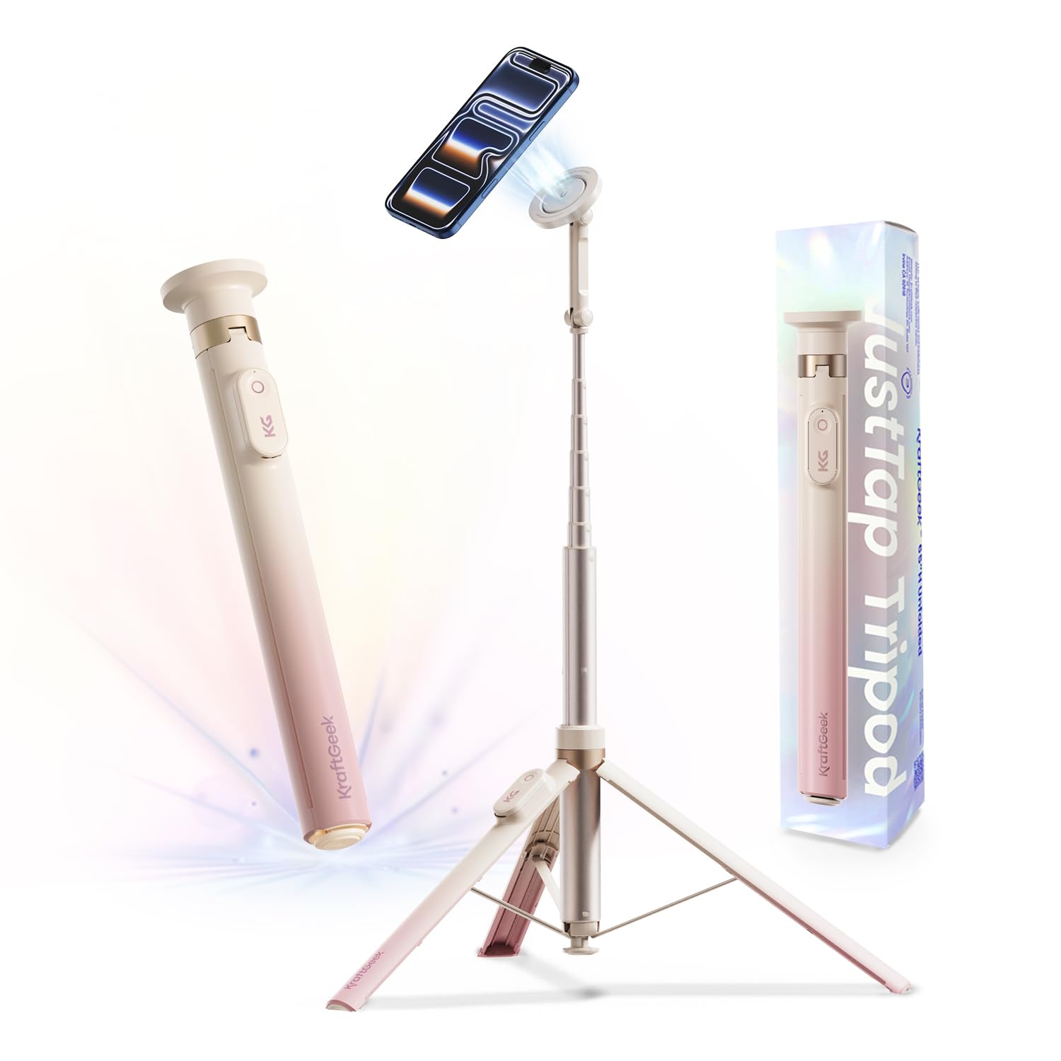 KraftGeek JustTap Treppiede magnetico per telefono