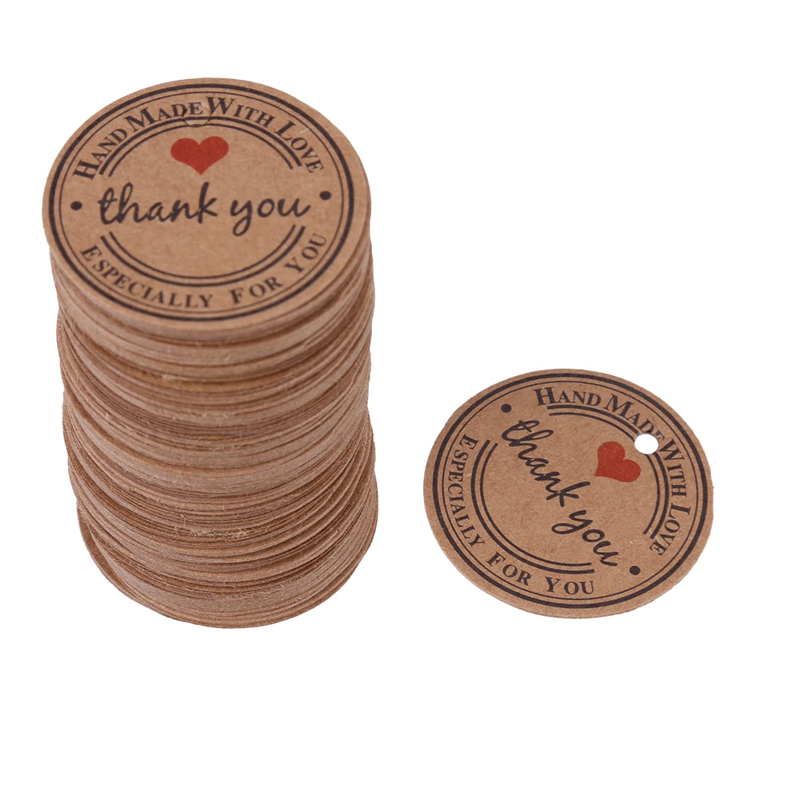 KooingTech 100pcs Gift Tags, Thank You Tag, Mini Wedding Favor Tags Suitable for Student Word Cards, Books, Cupcake Decorations, Wish Trees, Thank You