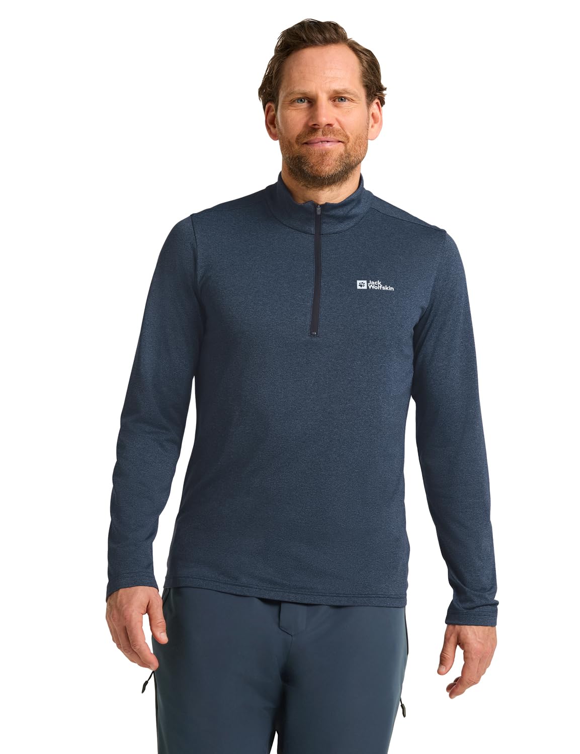 Jack Wolfskin Men's Thermal Hz M Hiking Shirt, Midnight Sky, L