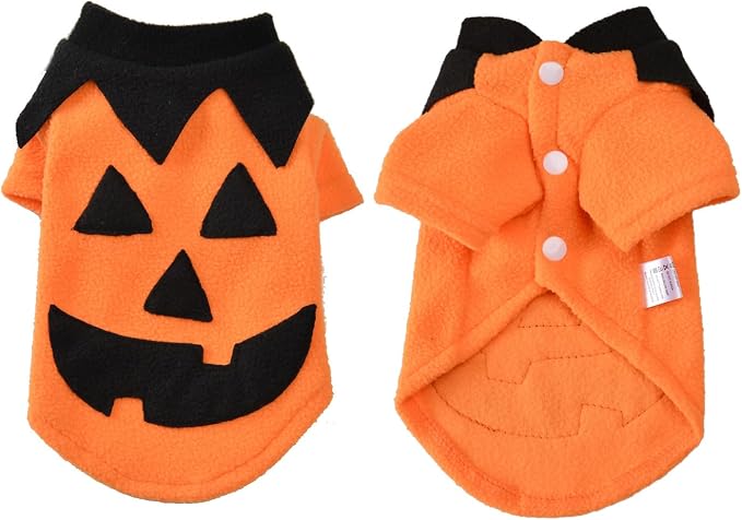 Suéter para Perro Disfraz Halloween Calabaza Negra Talla XS Naranja miniatura 2