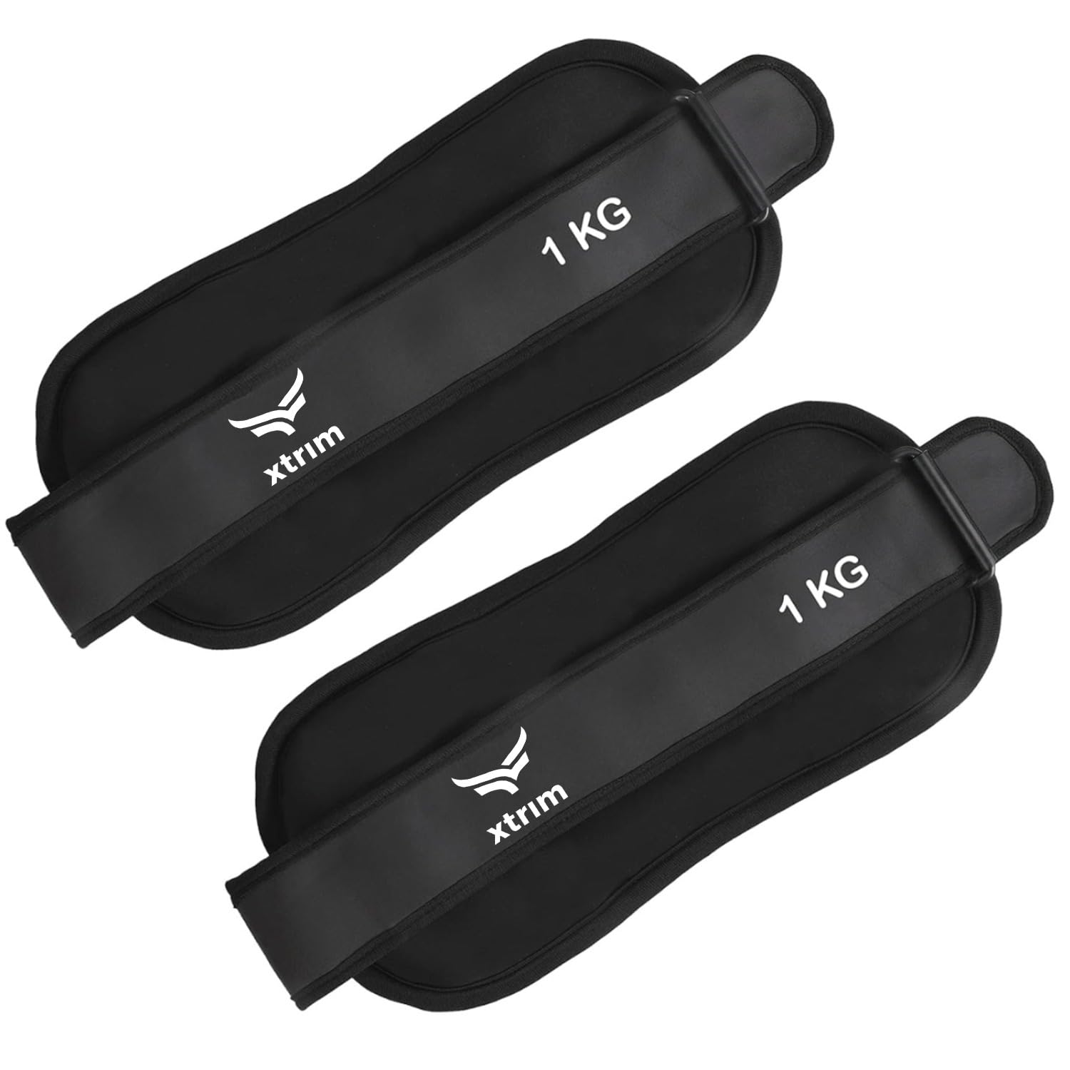 Xtrim Neoprene Adjustable Ankle Weights (1-2 kgs, 1 Pair) Wrist Strap For Gym, Ankle Weight Cuff, Leg Weight For Men & Women Weights For Legs For Training, Workout Unisex Weight Resistance (Aqua)