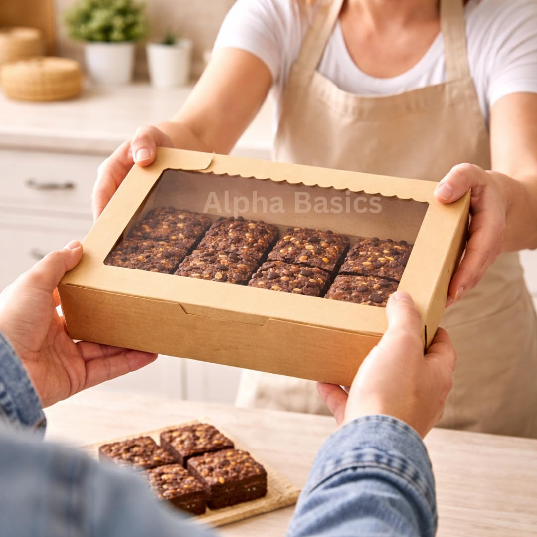 Brownie Boxes with Window - Kraft & Paper -3