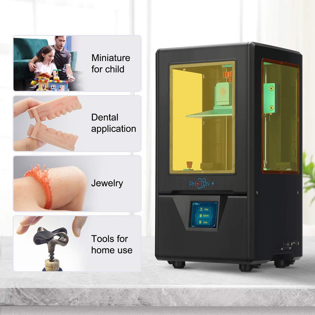 Greatest Product ANYCUBIC Photon S 3D Printer with 500ml Resin, UV LCD Resin Printer with Dual Z-axis Linear Rail, Air Filtering System, 2K Screen & Off-line Printing, Printing Size 4.5(L) x 2.5(W) x 6.5(H), Black