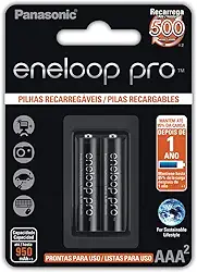 Pilha Recarregável PRO AAA, Eneloop, BK-4HCDE/2BB, Azul