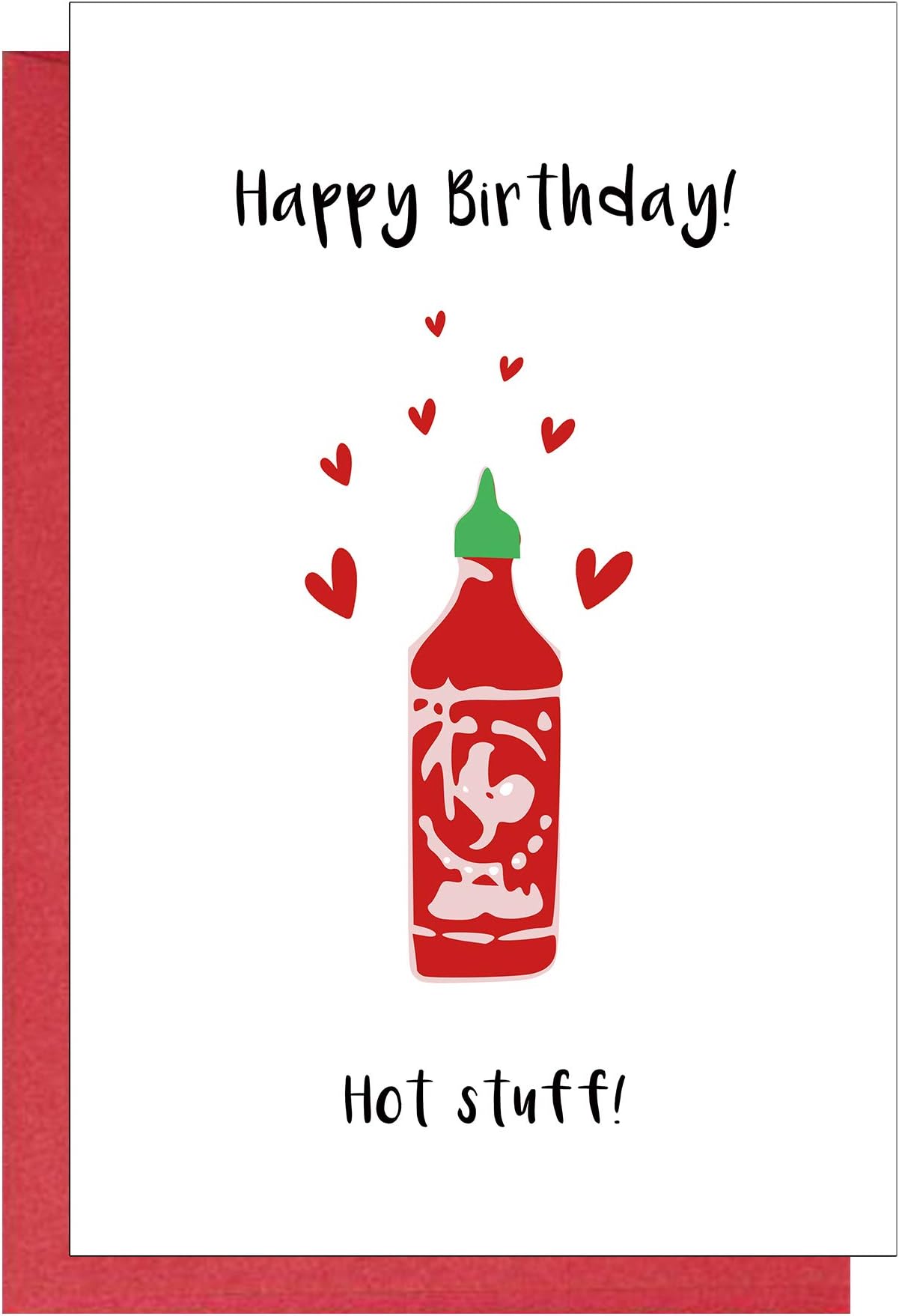 Maplelon Hot Stuff Happy Birthday Card, Funny Cute Bday Card for Husband Wife Boyfriend Girlfriend…