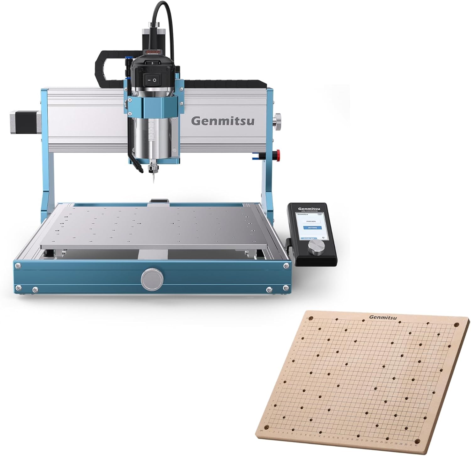 Genmitsu 3030-PROVer Ultra CNC Router Machine with Linear Guide & Ball Screw Motion + MDF Grid Spoilboard, 360 x 300 x 12mm (14.2''x 11.8''x 0.4'')