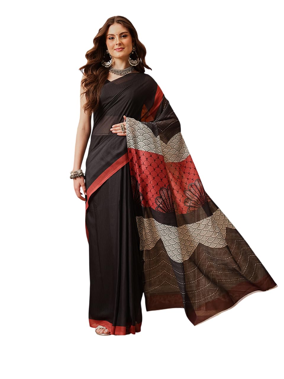 Kalamkari Cotton Chanderi Ready to wear Saree-image-23