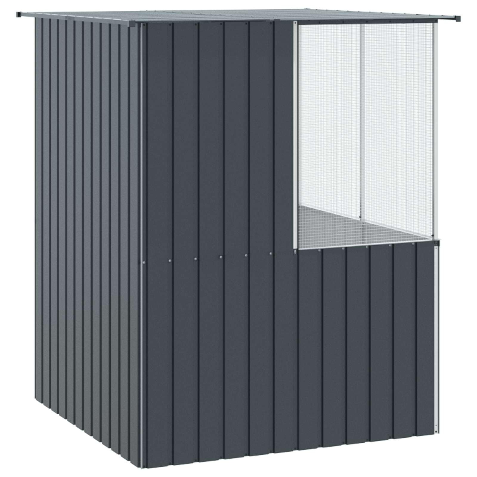 Generisch Vogelkäfig Anthrazit 165 x 165 x 200 cm Verzinkter Stahl,Tier- & Haustierbedarf,Haustierbedarf,Vogelbedarf,Vogelkäfige & -ständer-3325168