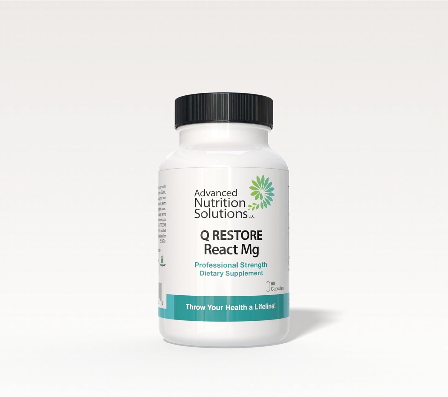 Advanced Nutrition Solutions Q Restore React Mg - 3 chelated bioavailable Forms of Magnesium. Water Balance, GI, Thyroid 60 caps