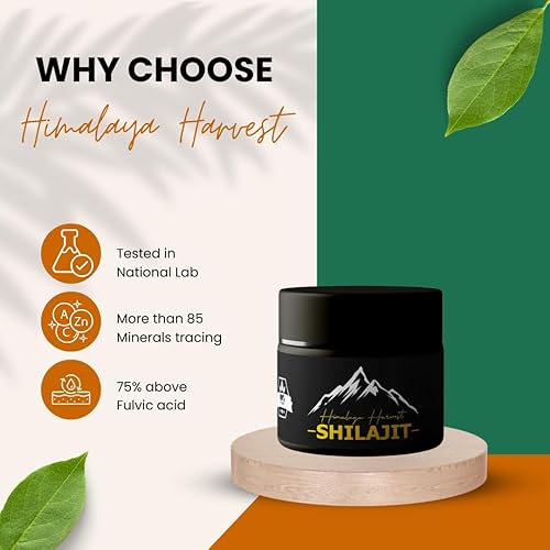 Miniatura 6 de Resina Shilajit para hombres y mujeres. Más de 85 oligominerales, 75% + ácido fúlvico, 250 mg, refuerzo de energía y apoyo inmunológico, probado