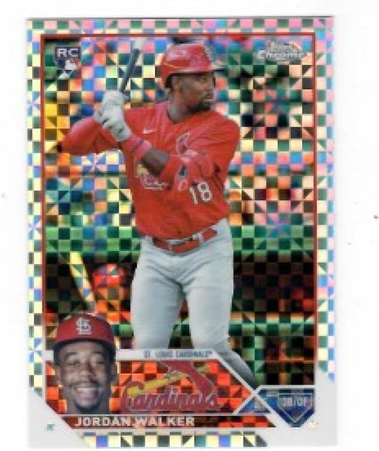 2023 Topps Chrome X-Fractor #209 Jordan Walker St. Louis Baseball Card (RC - Rookie Card) NM-MT