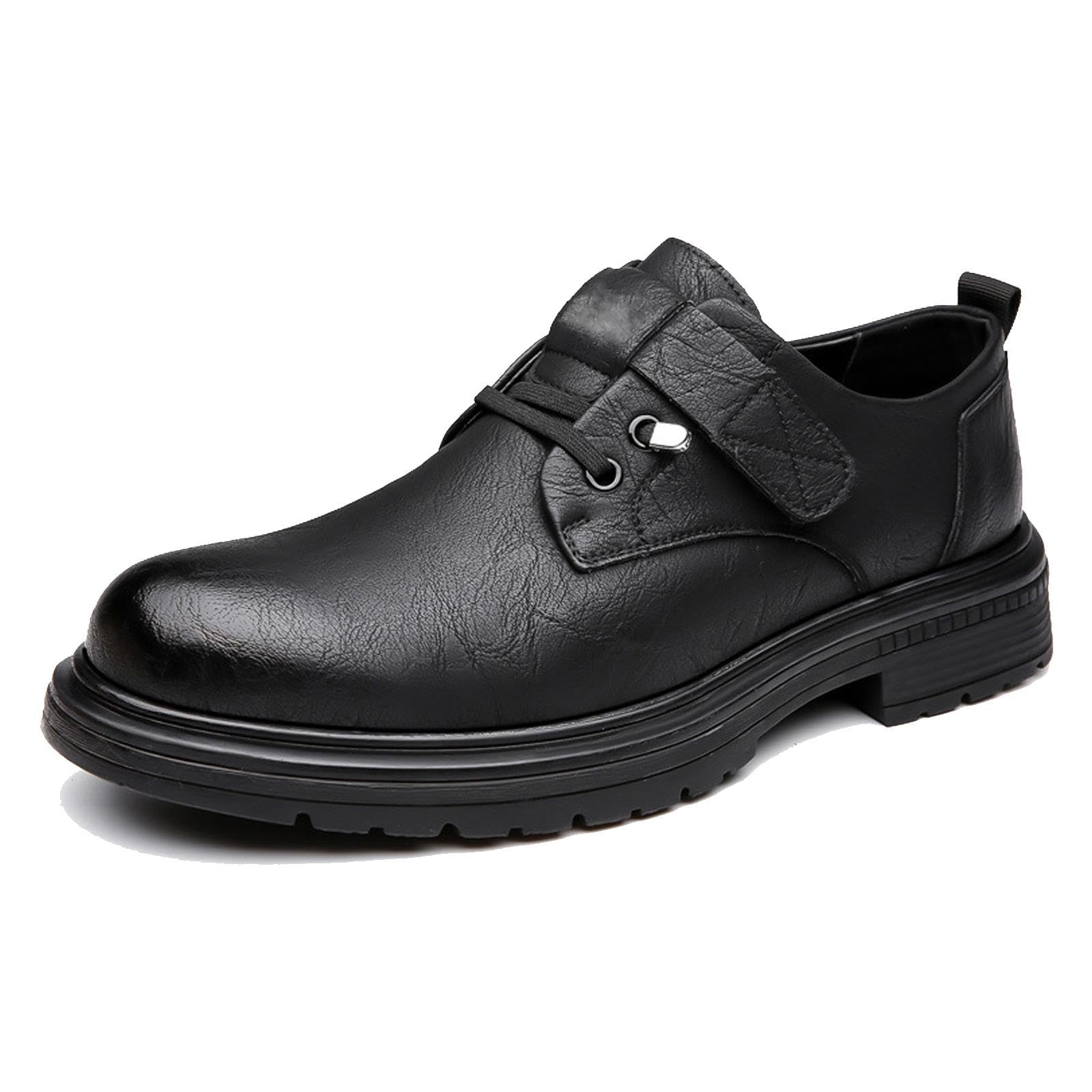 Zapatos De Cuero Hombre con Correa De Cierre Mocasines Vestir Negocios